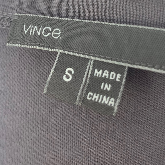 Vince Grey Long Oversized Slouchy Short Sleeve Tee - Picture 3 of 10